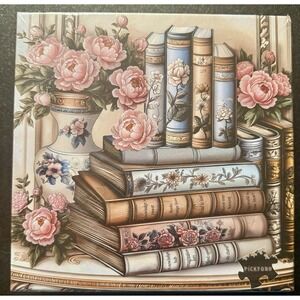 Vintage Book Puzzle for Adults 1000 PCS Book Bloom  Fkower Puzzle Bookshelf Rare